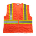 Mesh reflective safety vest with warning cross reflective tape